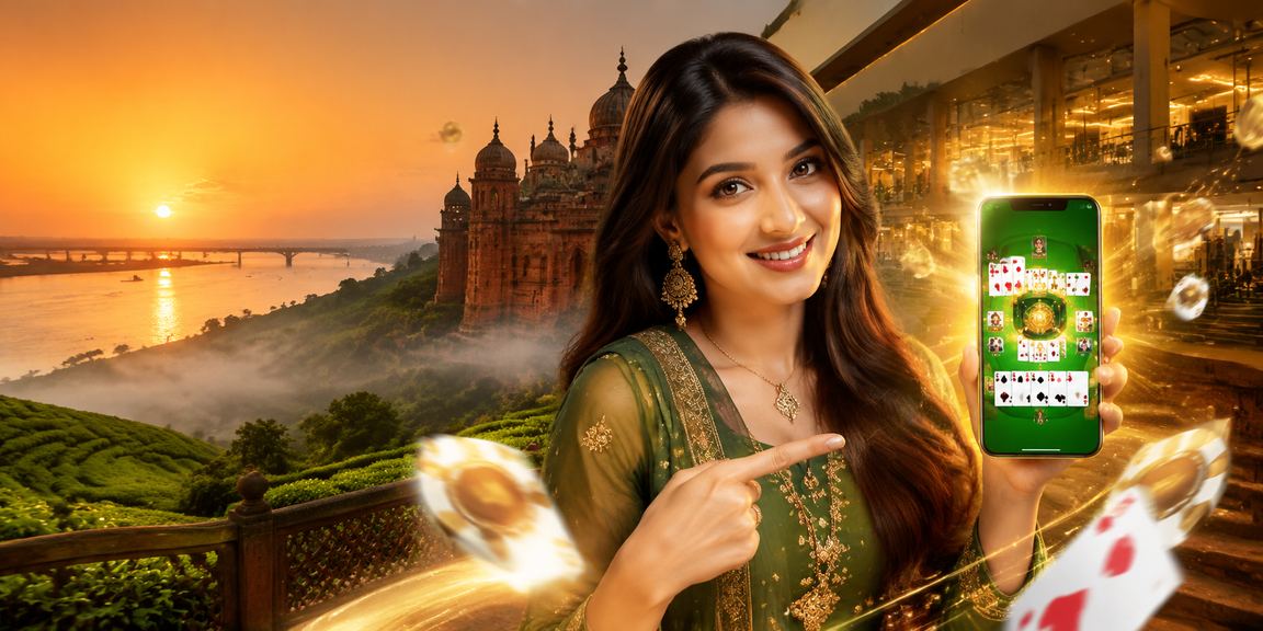 রাজশাহীর চা বাগানের পাশে একজন খেলোয়াড় মোবাইলে লটারি খেলছেন